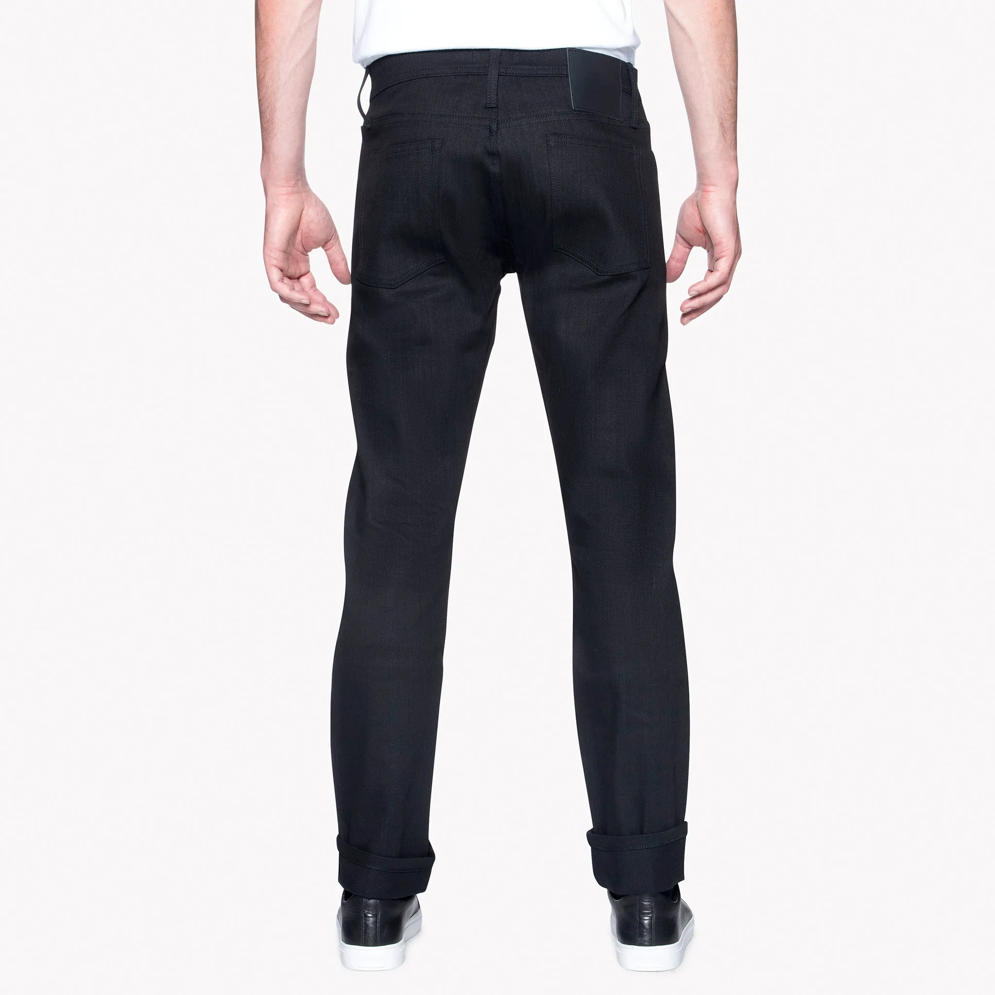 UB244 Tapered Fit - 11oz Solid Black Stretch Selvedge Denim