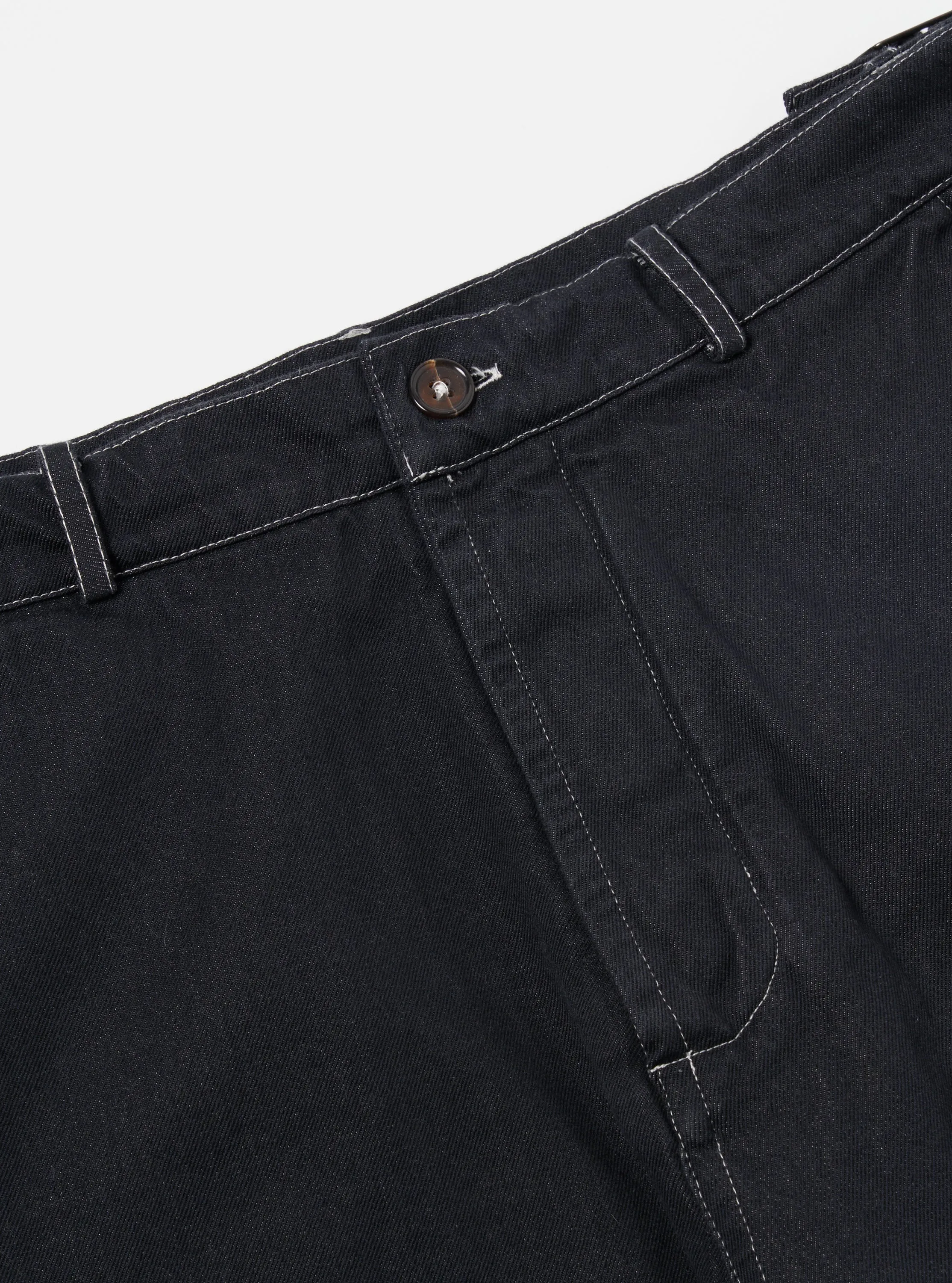 Universal Works Coverall Pant in Black Cali Denim