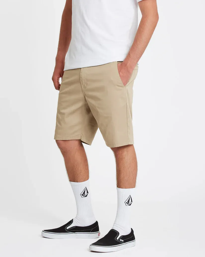 Volcom Men's Frickin Modern 19" Strech Shorts Khaki A0931602_KHA