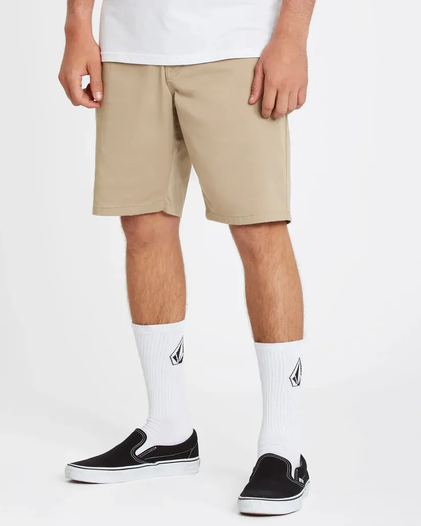 Volcom Men's Frickin Modern 19" Strech Shorts Khaki A0931602_KHA