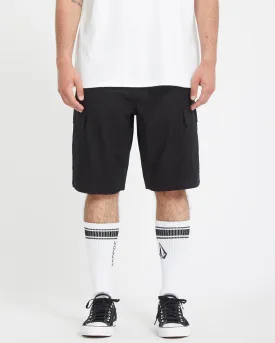 Volcom Men's Strange Tripper Cargo 22" Loose Fit Shorts Black A0912502_BLK