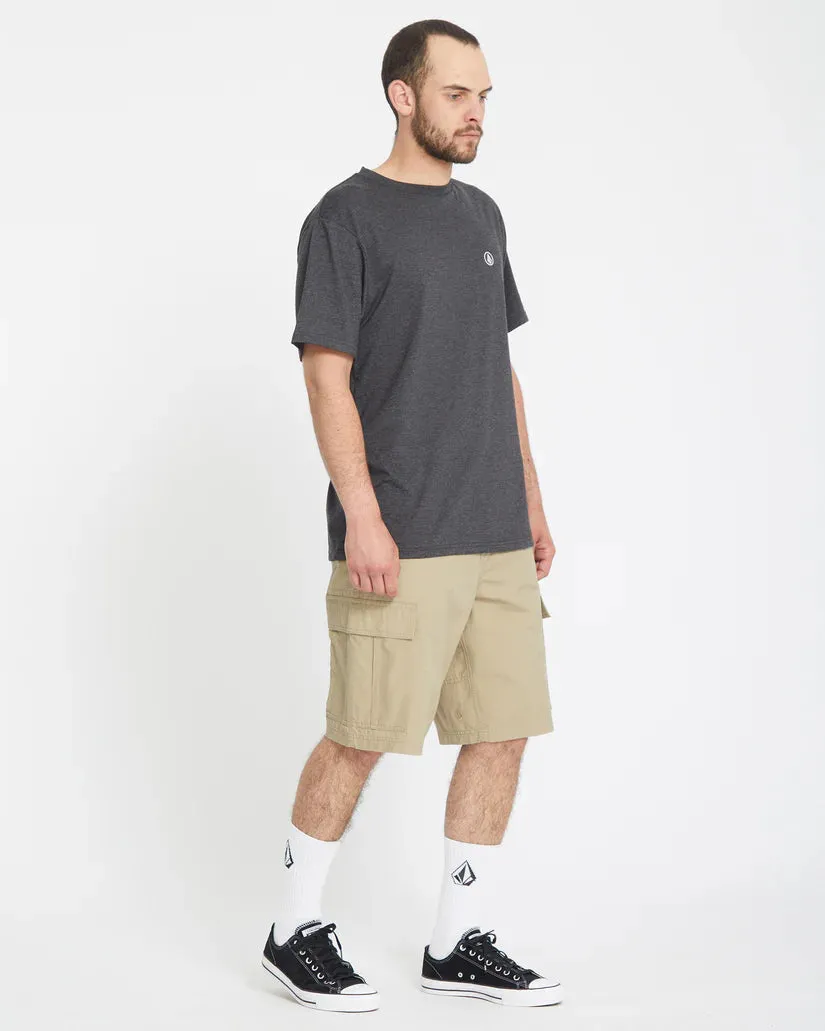 Volcom Men's Strange Tripper Cargo 22" Loose Fit Shorts Khaki A0912502_KHA