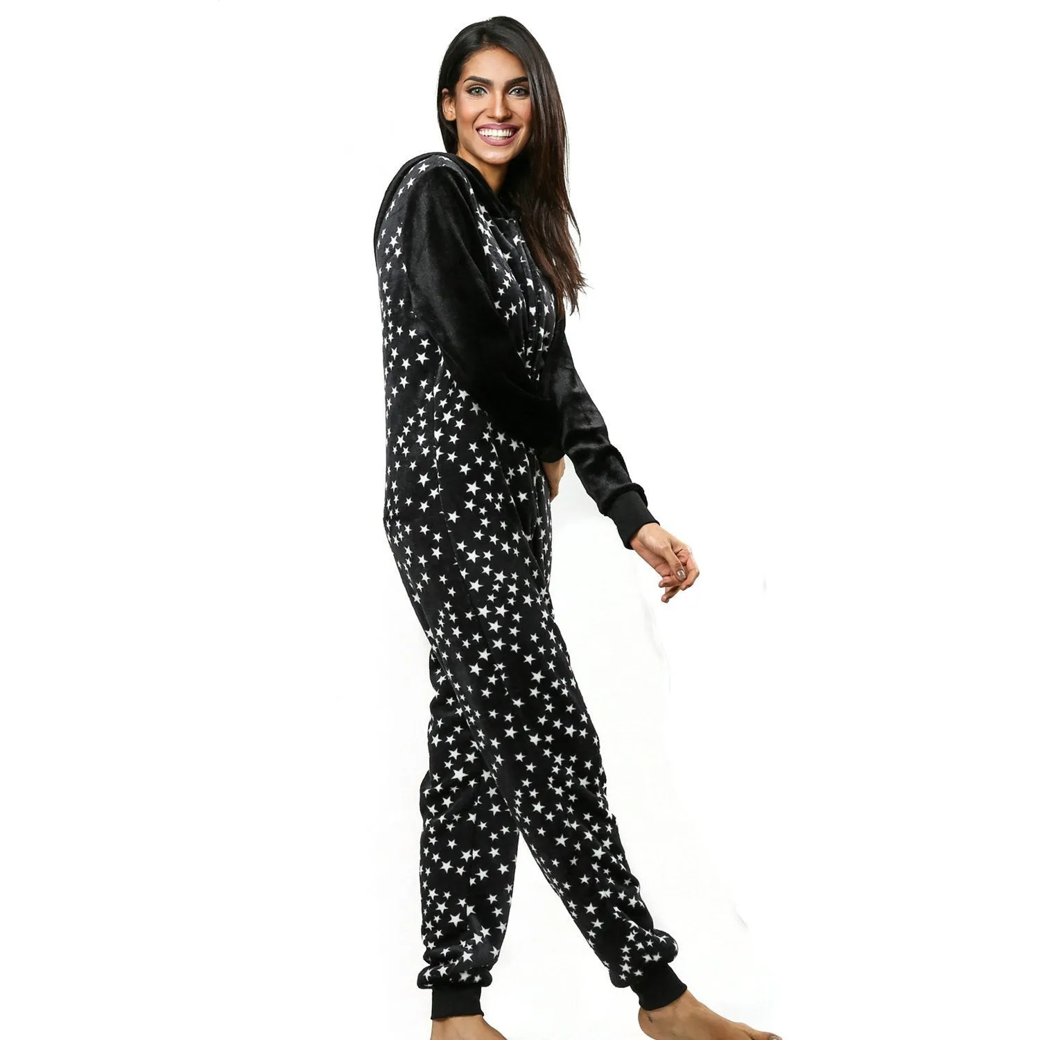 Women Star Print Hoodie Womens jumpsuits onesies Onesies Pajamas Sleepwear